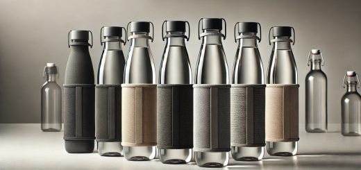 Glass Water Bottles with Sleeves